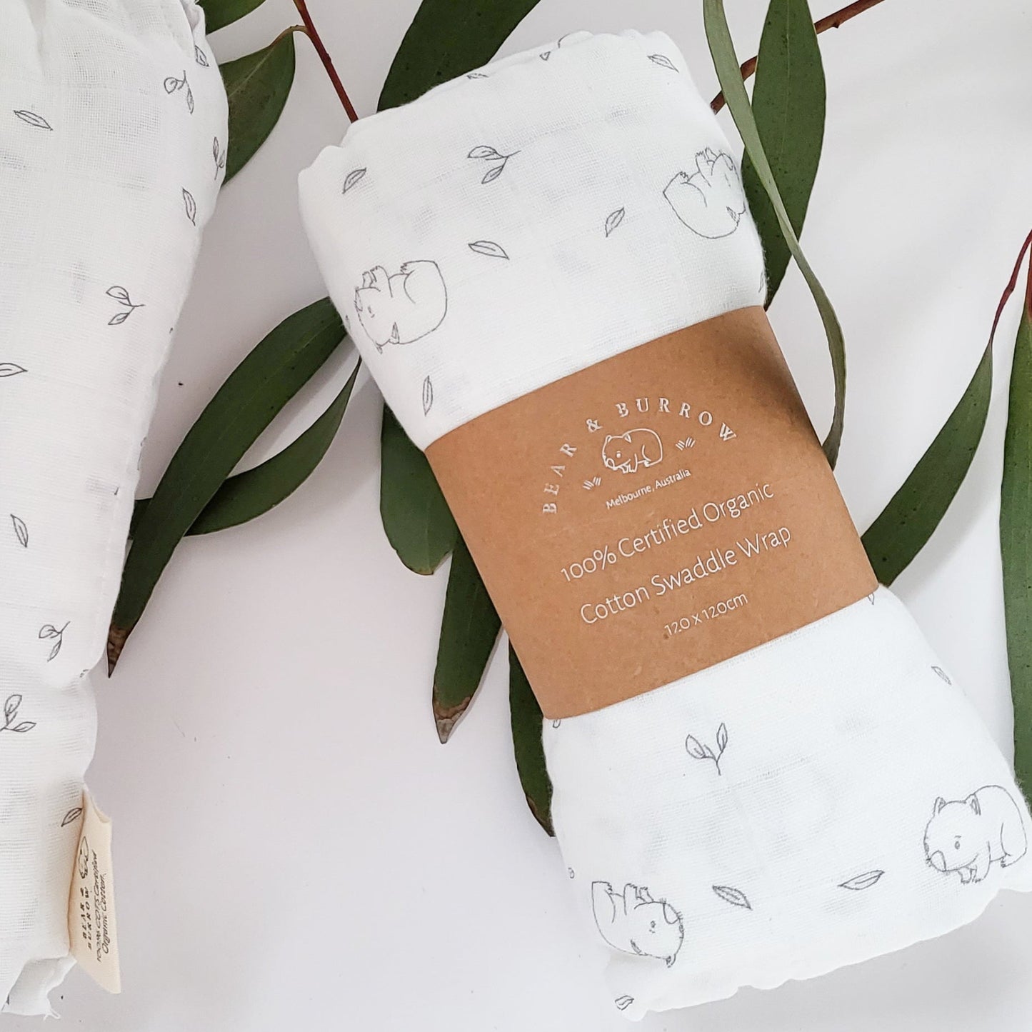 Organic Cotton Swaddle Wrap - Wombat