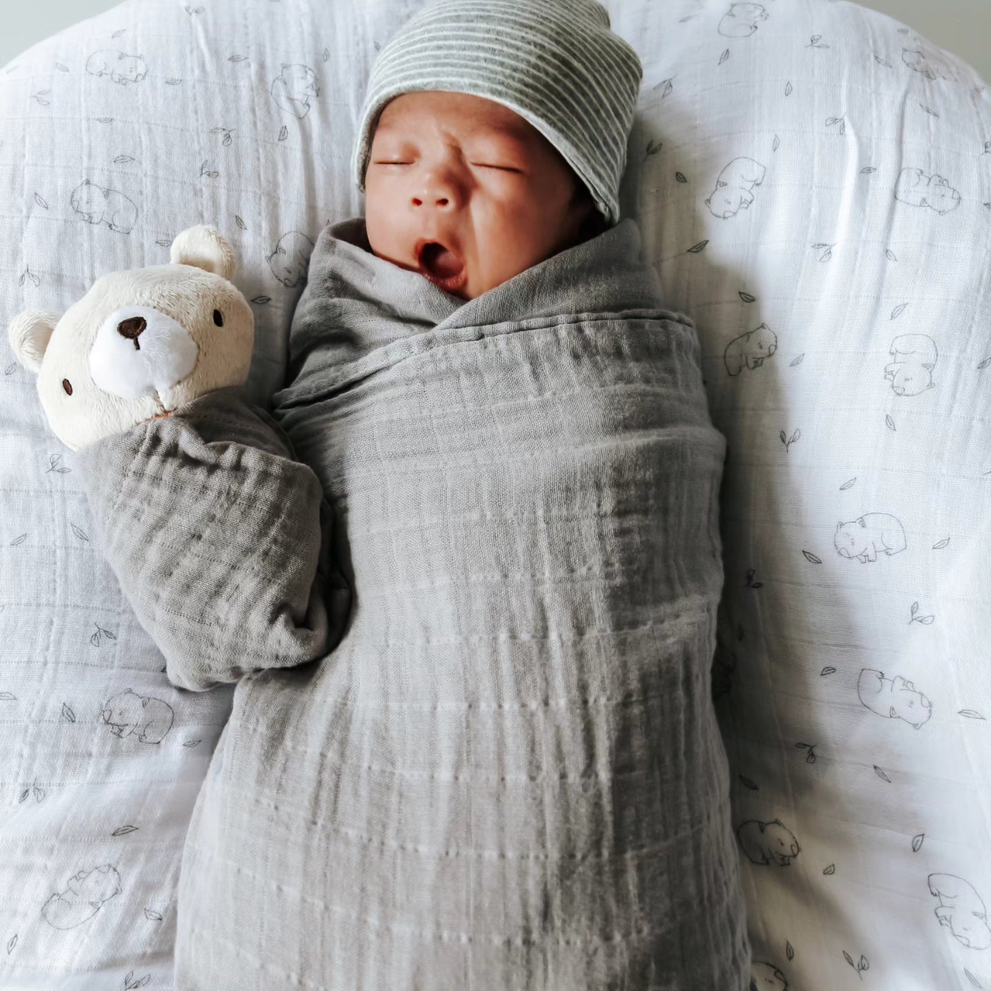 Organic Cotton Swaddle Wrap - Dusk