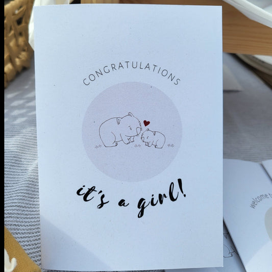 Baby Shower Card - It's a Girl