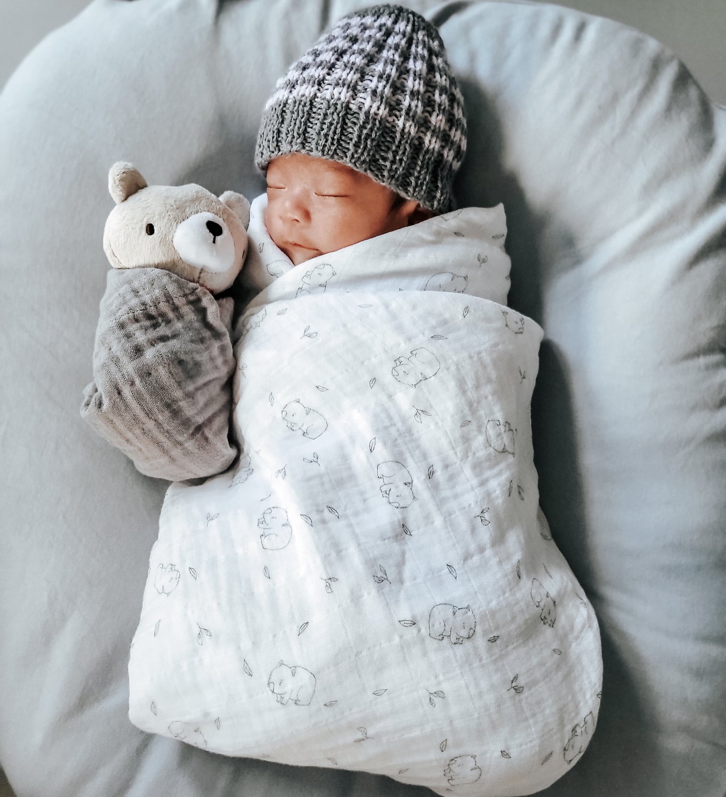 Organic Cotton Swaddle Wrap - Wombat