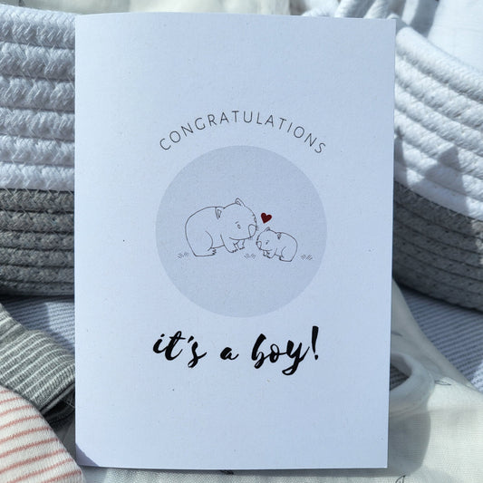 Baby shower card - It's a boy