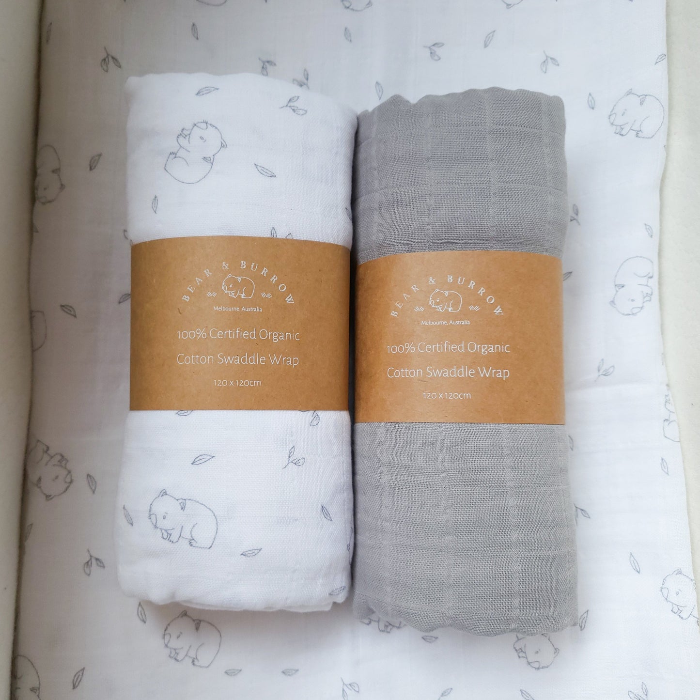 Organic Cotton Swaddle Wrap - 2 pack