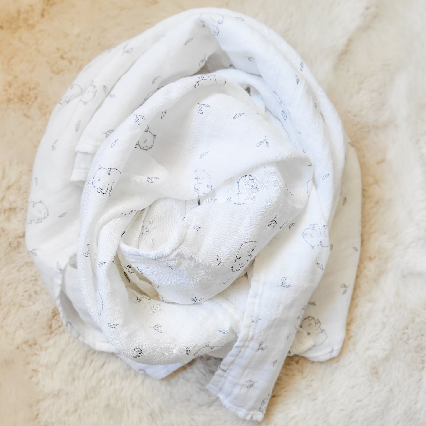 Organic Cotton Swaddle Wrap - Wombat